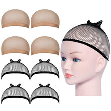 Perückenkappen Set Nylon Atmungsaktiv Beige Schwarz [8