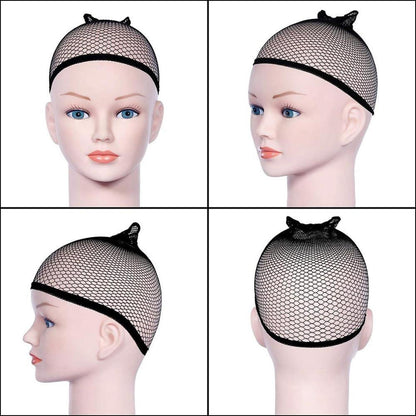 Perücke Kappen Set Haarnetz Nylon Atmungsaktiv Beige Schwarz 8 Stück