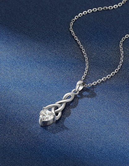 Kreuz Halskette Moissanite 1,2 Karat Silber 925 Geschenkbox