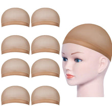 Perückenkappen Set 8 Stück Haarnetz Nylon Beige Wig Cap