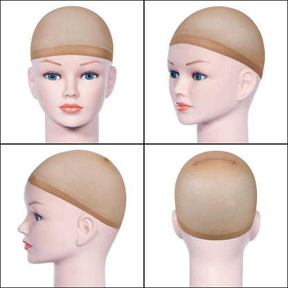 8er Set Perückenkappen Nylon Haarnetz Atmungsaktiv Nackt Beige Wig Caps