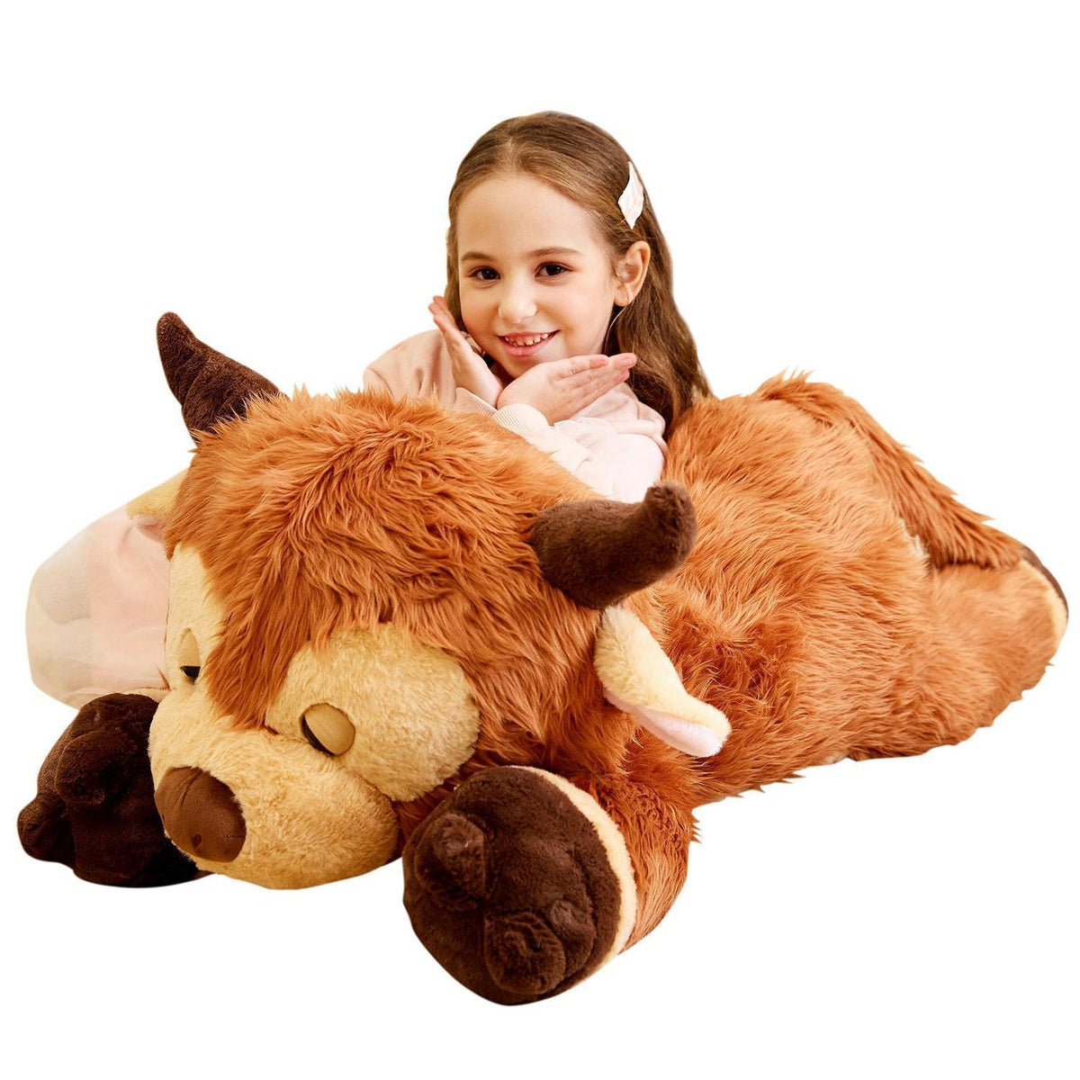 Riesiges Hochlandkuh Kuscheltier 85cm - Plüschtier Geschenk