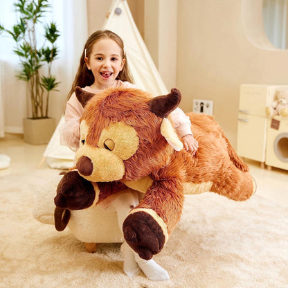 Riesiges Hochlandkuh Kuscheltier 85cm - Plüschtier Geschenk