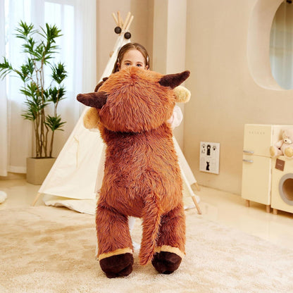 Riesiges Hochlandkuh Kuscheltier 85cm - Plüschtier Geschenk