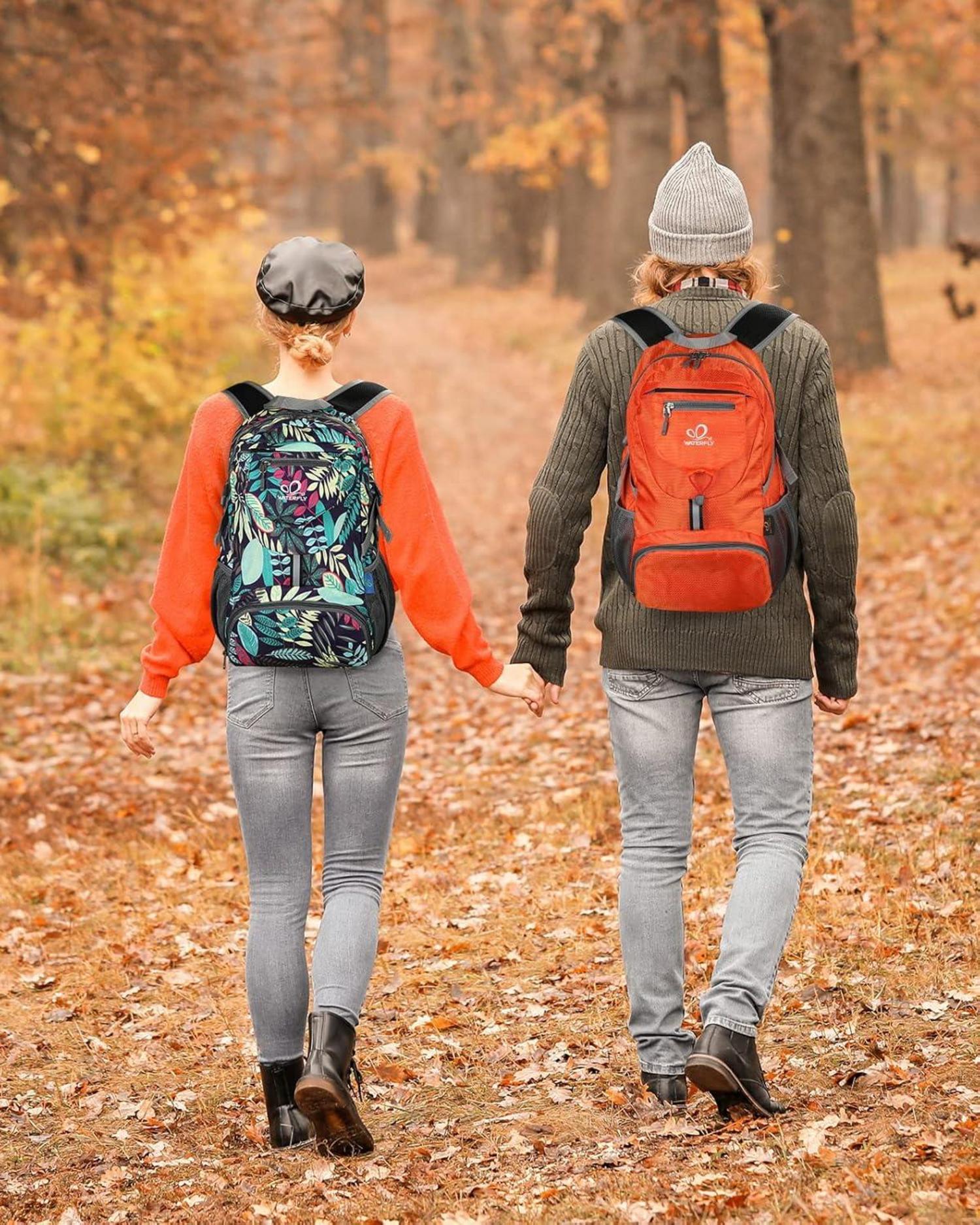 Ultraleichter Faltbarer Klein Rucksack 20L Orange für Outdoor Sport