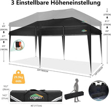 COBIZI Faltpavillon 3x6m Wasserdicht Winterfest Pop Up