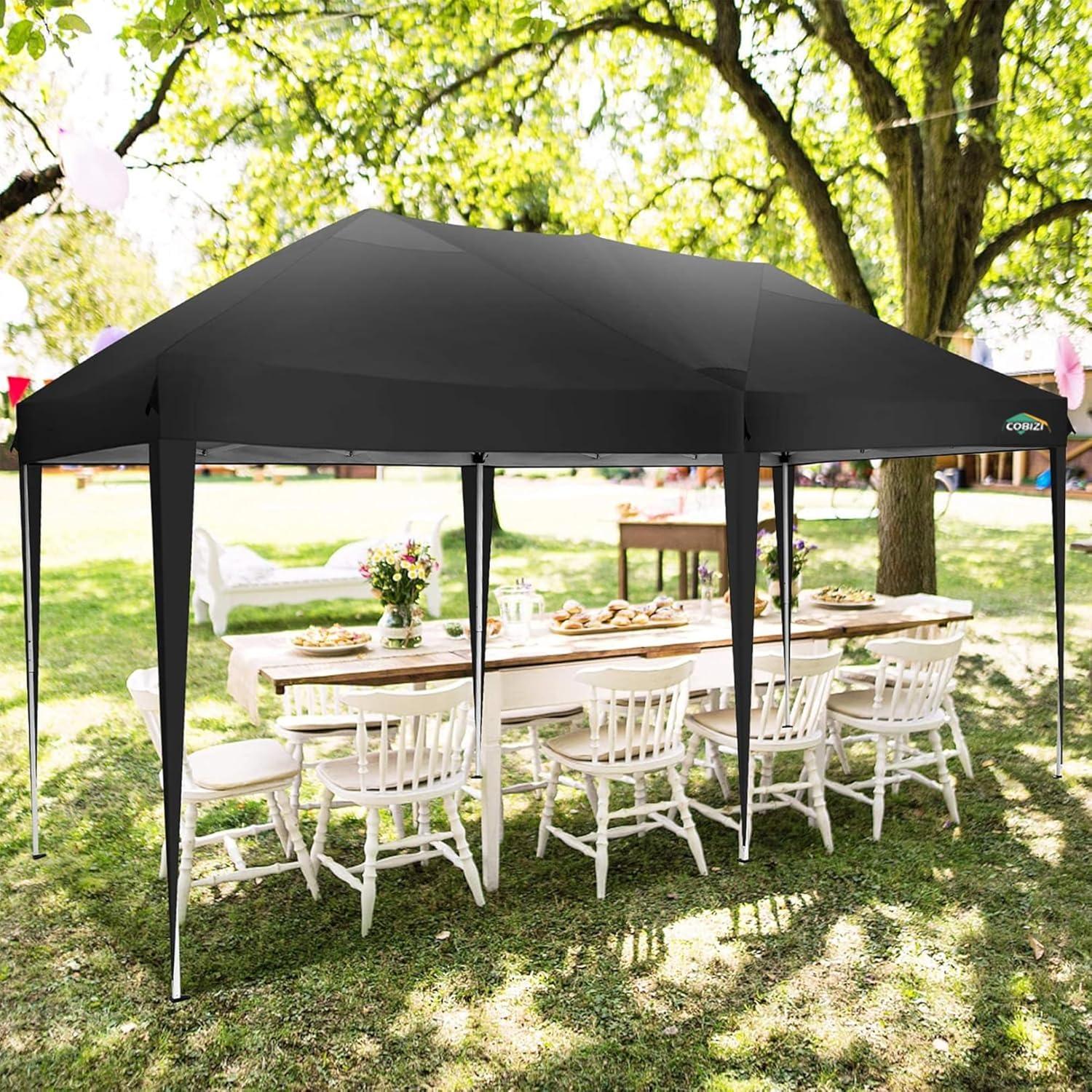 Faltpavillon 3x6 Wasserdicht Winterfest Pop Up Zelt UV-Schutz