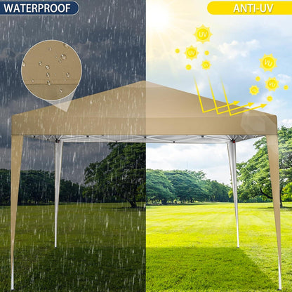 COBIZI Pavillon 3x3m Wasserdicht Stabil Pop up Partyzelt mit Sandsack höhenverstellbar