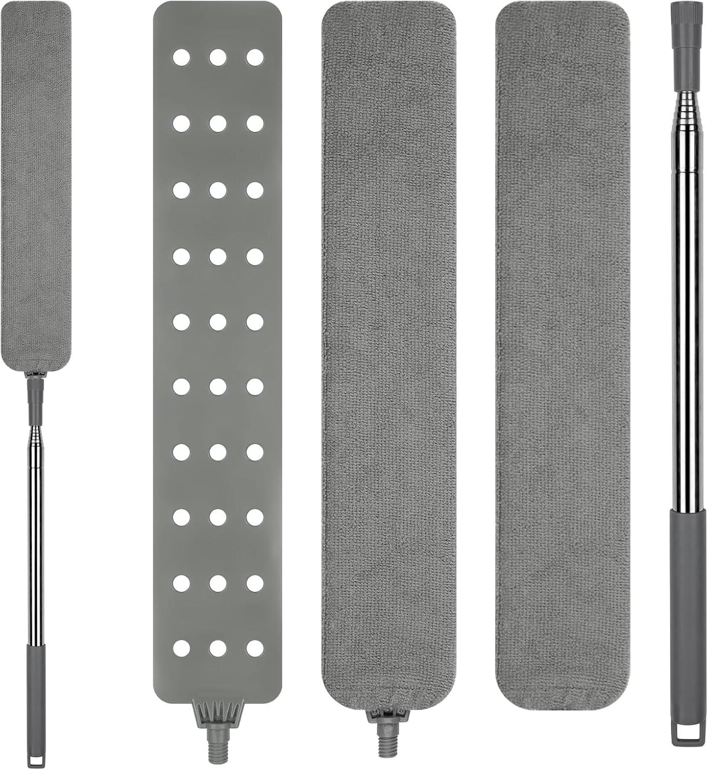 Ausziehbarer Teleskop Staubwedel mit Edelstahl Stange 1.2m-2.5m