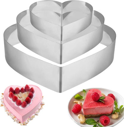 Edelstahl Tortenring Set 10/15/20 cm Backrahmen Kuchenring