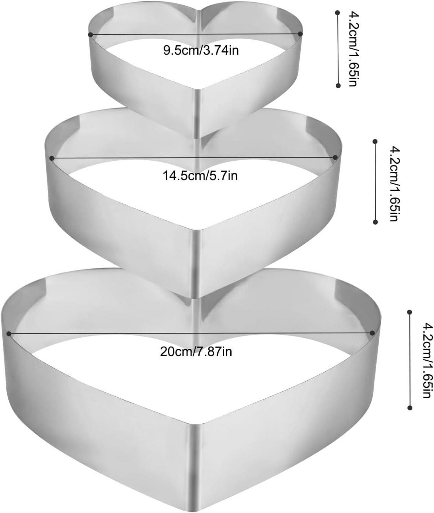 Tortenring Set Edelstahl 10/15/20 cm Backring Backrahmen
