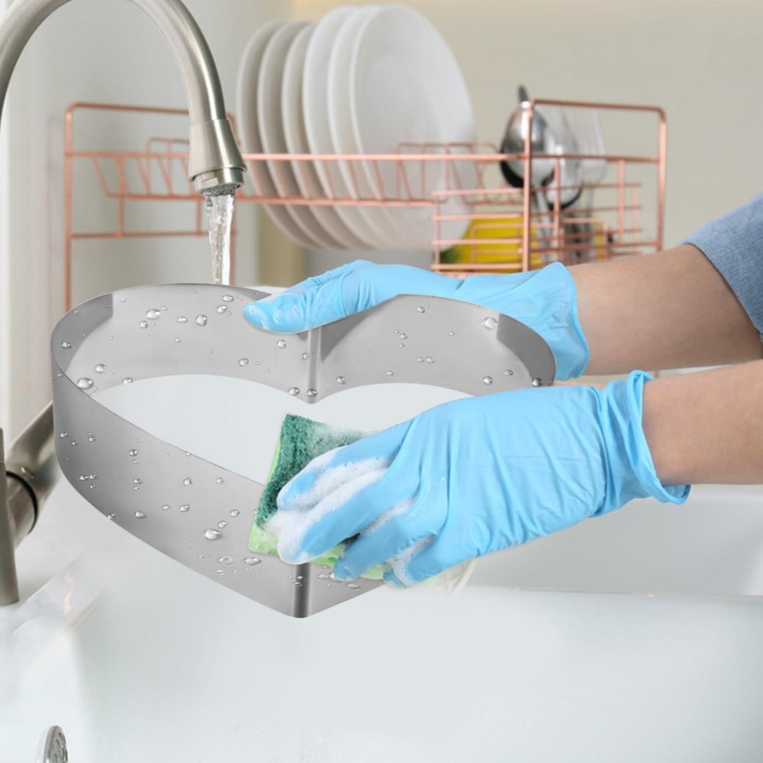 Tortenring Set Edelstahl Backrahmen Kuchenring Rund 10/15/20 cm - 3 Stück