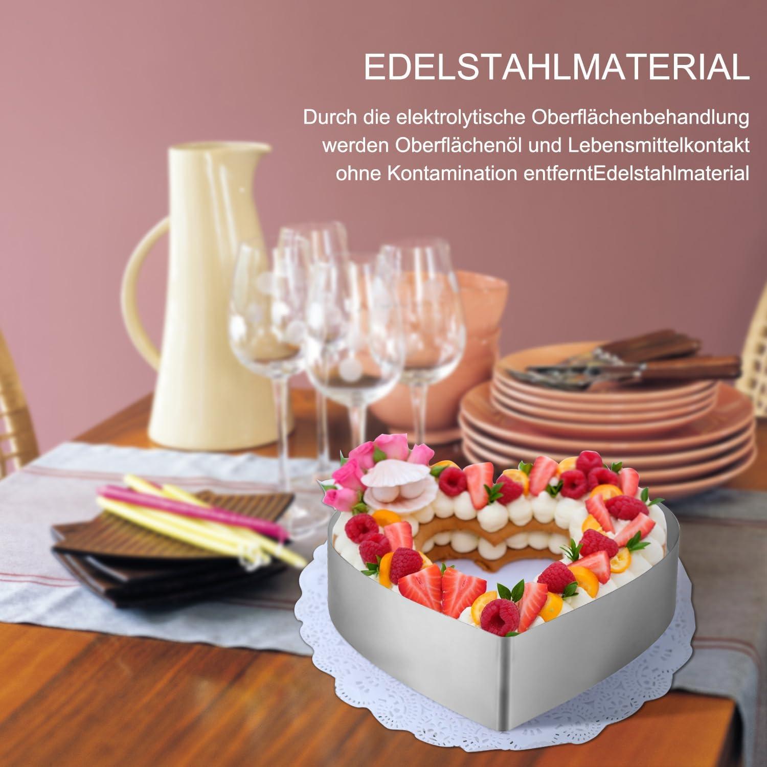 3er Set Tortenringe 10 15 20 cm Edelstahl Backring Backrahmen