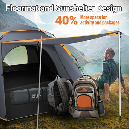 Camping Zelt 3 Personen Pop Up Automatisches 4 Jahreszeiten