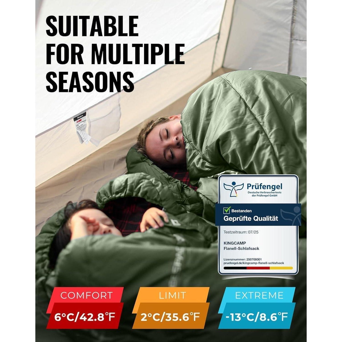 XXL Baumwoll-Deckenschlafsack für Erwachsene – Warm & Komfortabel