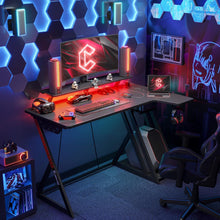 Gaming Computertisch LED 100 cm Schwarz Eckschreibtisch