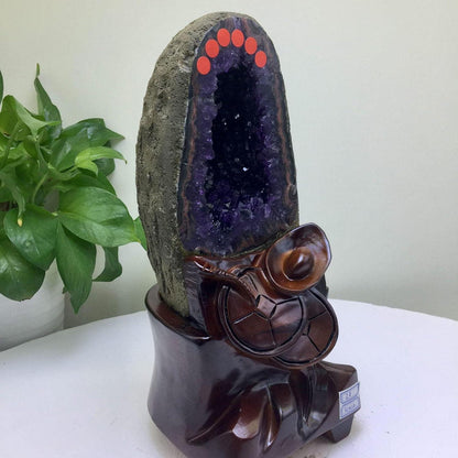 Amethyst-Geode Natürlicher Amethystkristall 8.4 lbs für Heimdekoration