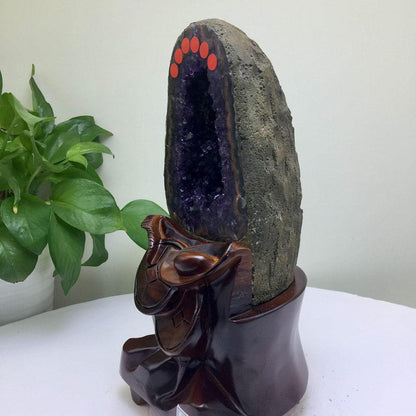 Hochenergetische Amethyst-Geode, Natürlicher Amethystkristallcluster