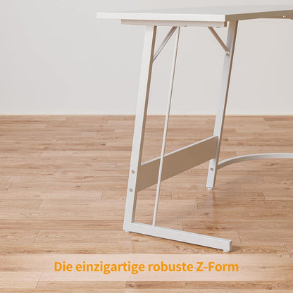 Eckschreibtisch Studie 150x120 cm Stabil L-Form Büro PC Ecktisch Monitorständer