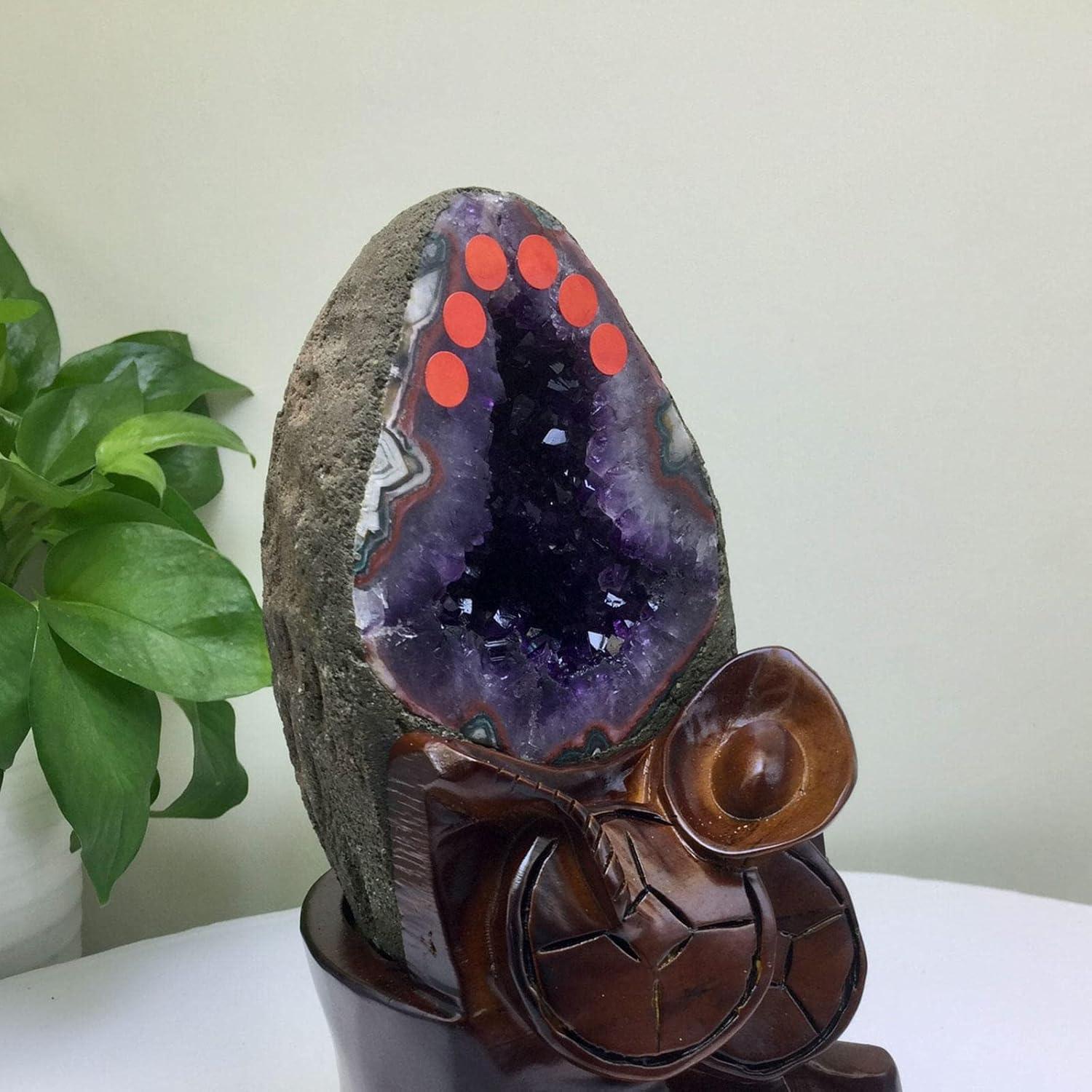 Natürlicher Amethyst-Geoden-Cluster für Meditation & Heimdekoration