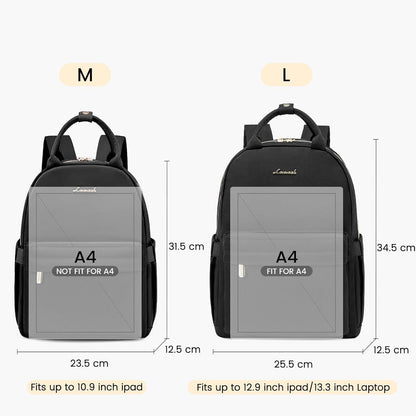 Kleiner Damen Rucksack Wasserdicht Mini Cityrucksack Schwarz