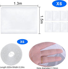 Fliegengitter Fenster 130x150 cm 6 Stück Insektenschutz