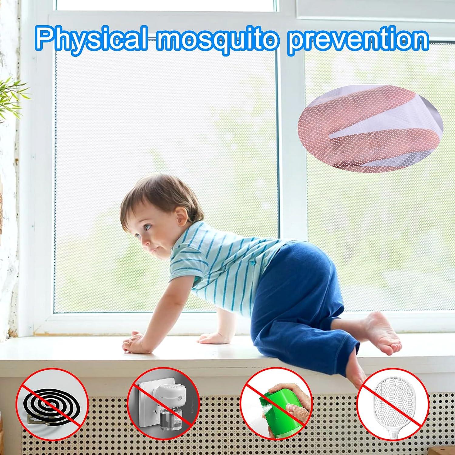 Fliegengitter Fenster 130x150 cm 6er Set Selbstklebeband Insektenschutz