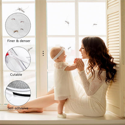 6er Pack Fliegengitter Fenster Insektenschutz 130x150 cm Selbstklebend