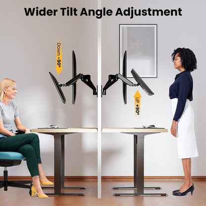 Monitor Wandhalterung für 17-32 Zoll Monitore, VESA 75x75/100x100, ergonomisch verstellbar