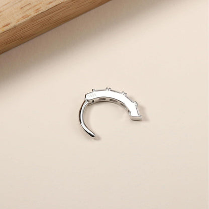 Bauchnabelpiercing Ring Silber 925 mit Zirkonia, 14G Clicker
