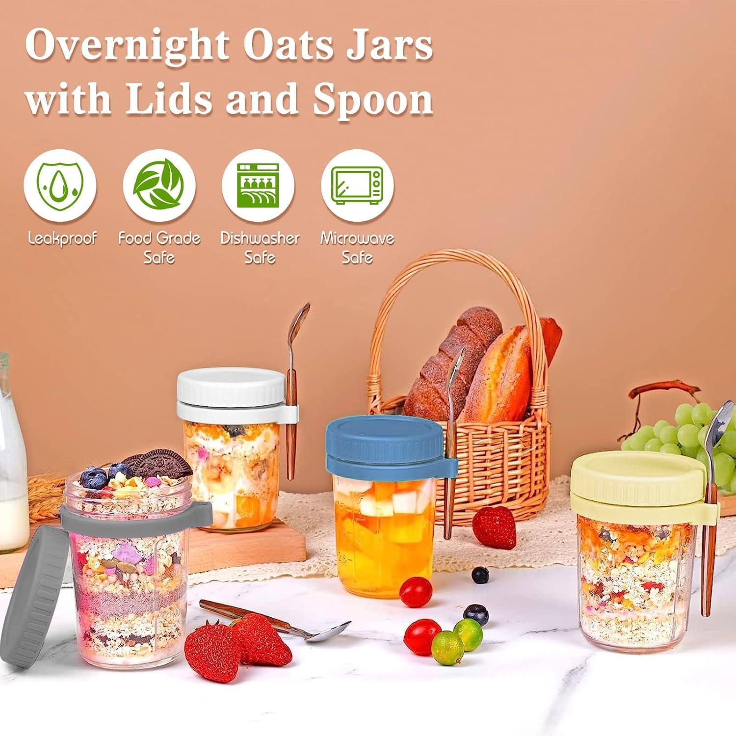 Glas Müslibecher to go mit Löffel, 4er