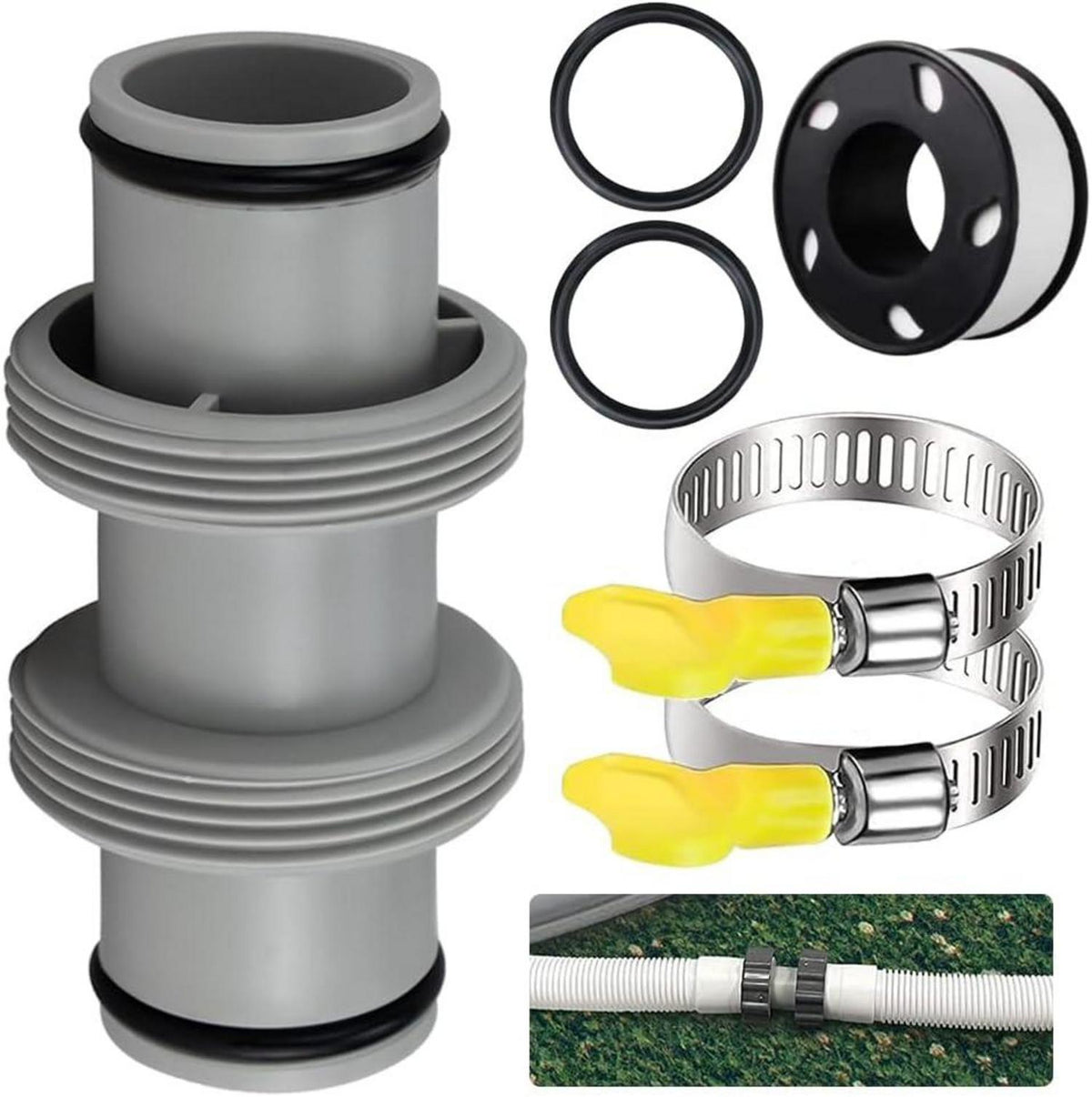 Poolschlauchverbinder 38mm Pool Anschlussset 38mm Adapter