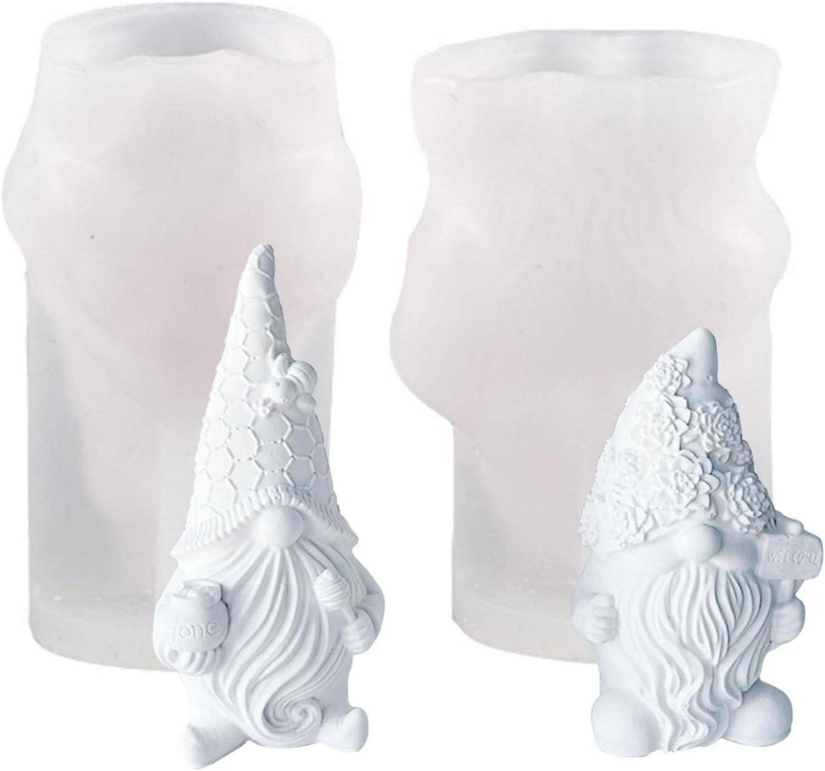 3D Wichtel Silikonform Kerzenform Weihnachten Handwerk