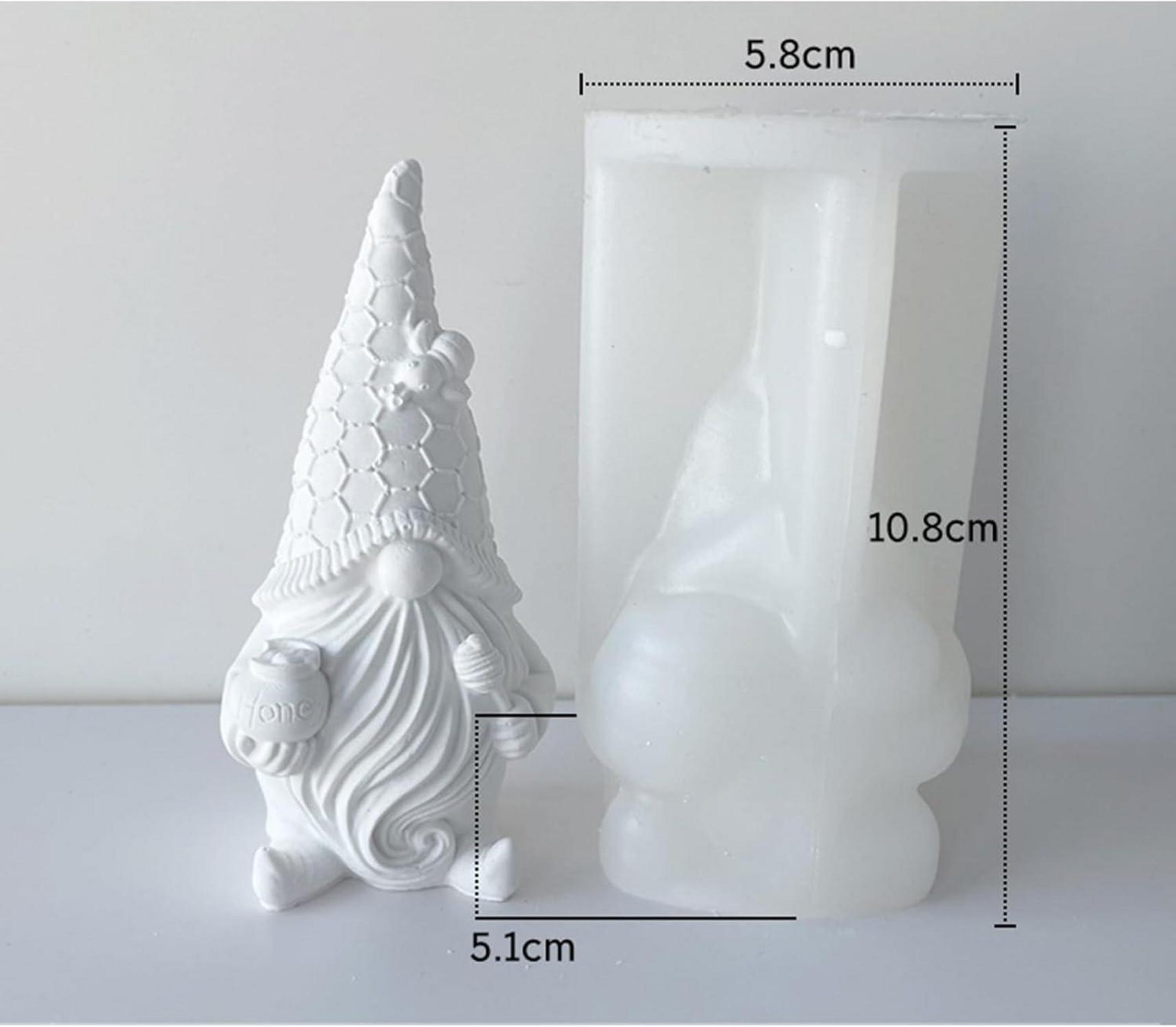 3D Wichtel Silikonform Kerzenform Weihnachten Handwerk