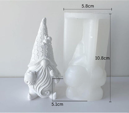 3D Wichtel Silikonform Kerzenform Weihnachten Handwerk
