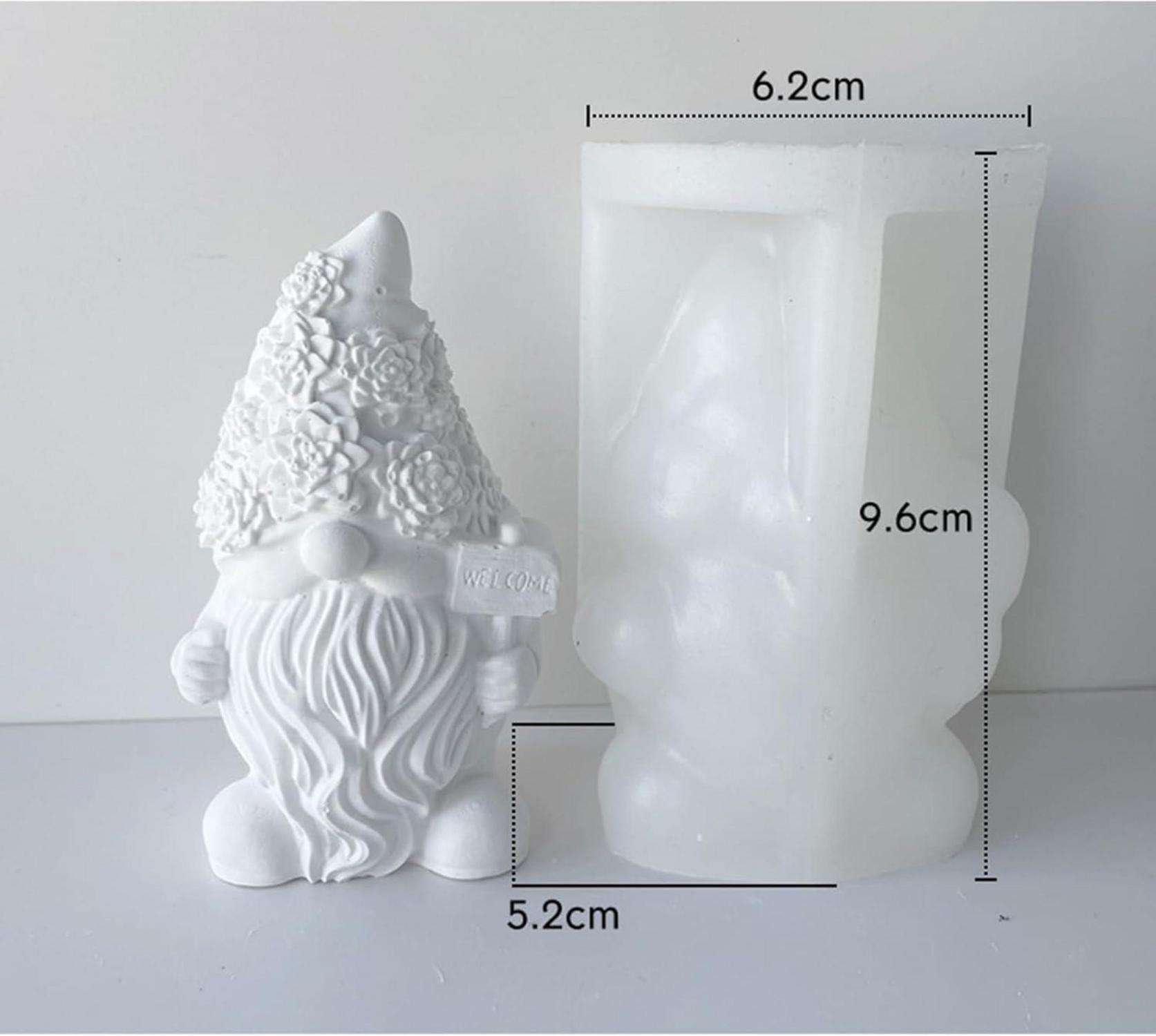 3D Wichtel Silikonform Weihnachtsmann Kerze Oranmente