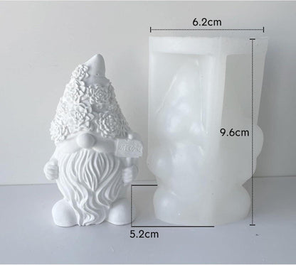 3D Wichtel Silikonform Weihnachtsmann Kerze Oranmente