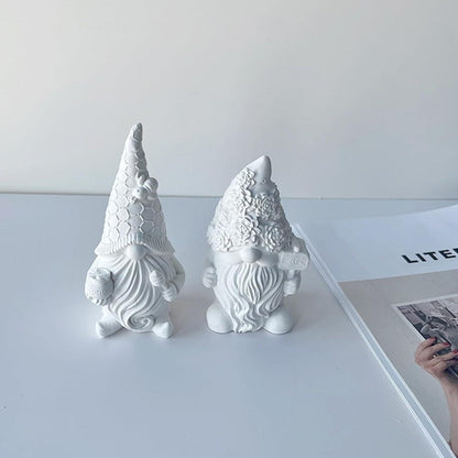 2 Stück 3D Wichtel Kerzenform Silikon Weihnachten Handwerk