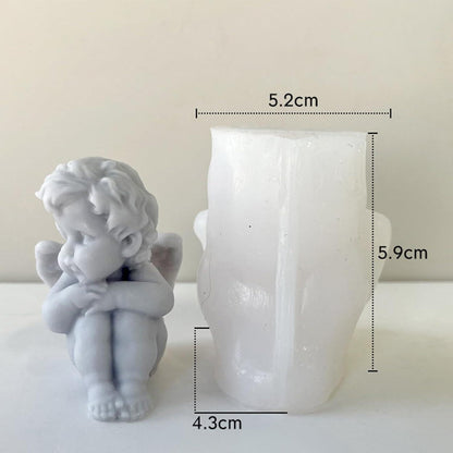 3D Engel Kerzenform Set 5 Stück Silikonformen DIY Seife Gießen Basteln