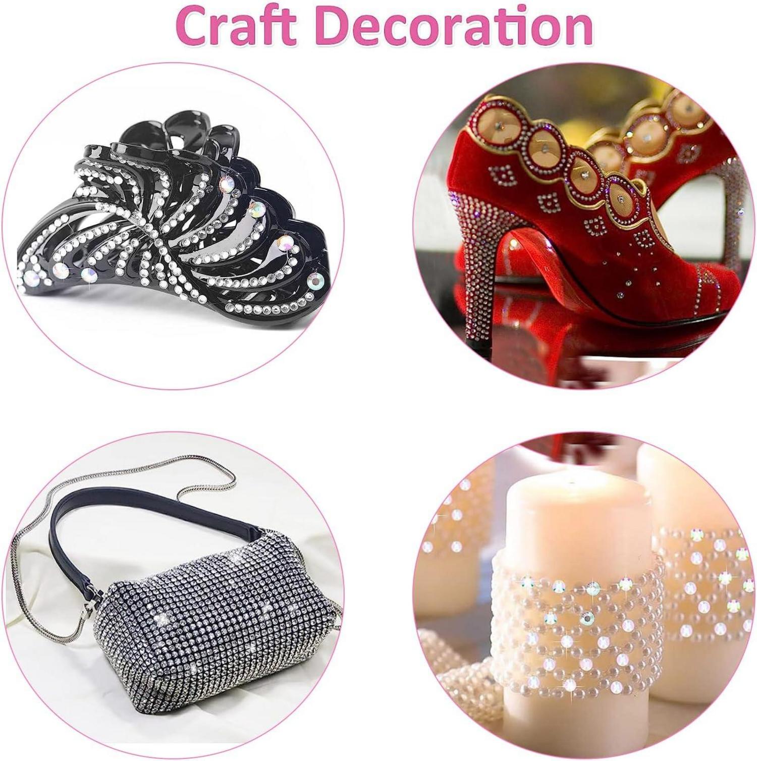 Acryl Diamanten Deko Set für Hochzeit Weihnachten DIY 4200 Stück Transparent Streudeko Vase Füller