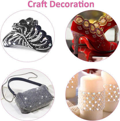 Acryl Diamanten Deko Set für Hochzeit Weihnachten DIY 4200 Stück Transparent Streudeko Vase Füller