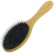 Wildschweinborsten Haarbürste Nylon Bambus 22.5cm Oval