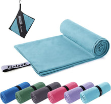 Mikrofaser Handtuch Groß Schnelltrocknend Sport Beach Yoga Blau