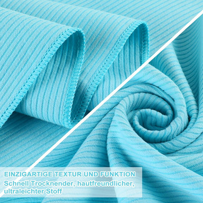 Linlook Mikrofaser Handtuch 180x80cm Blau Schnelltrocknend Strand Badetuch