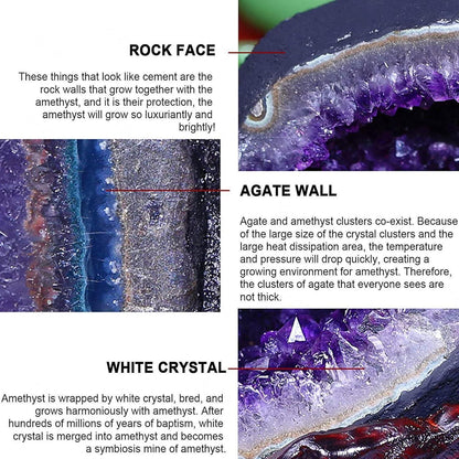 Natürlicher Amethyst Kristall Cluster (2,6 kg) – Schmuckstein für Meditation & Dekoration
