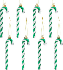 Glitzer Zuckerstangen Weihnachtsbaumschmuck 8 Stück 14 cm