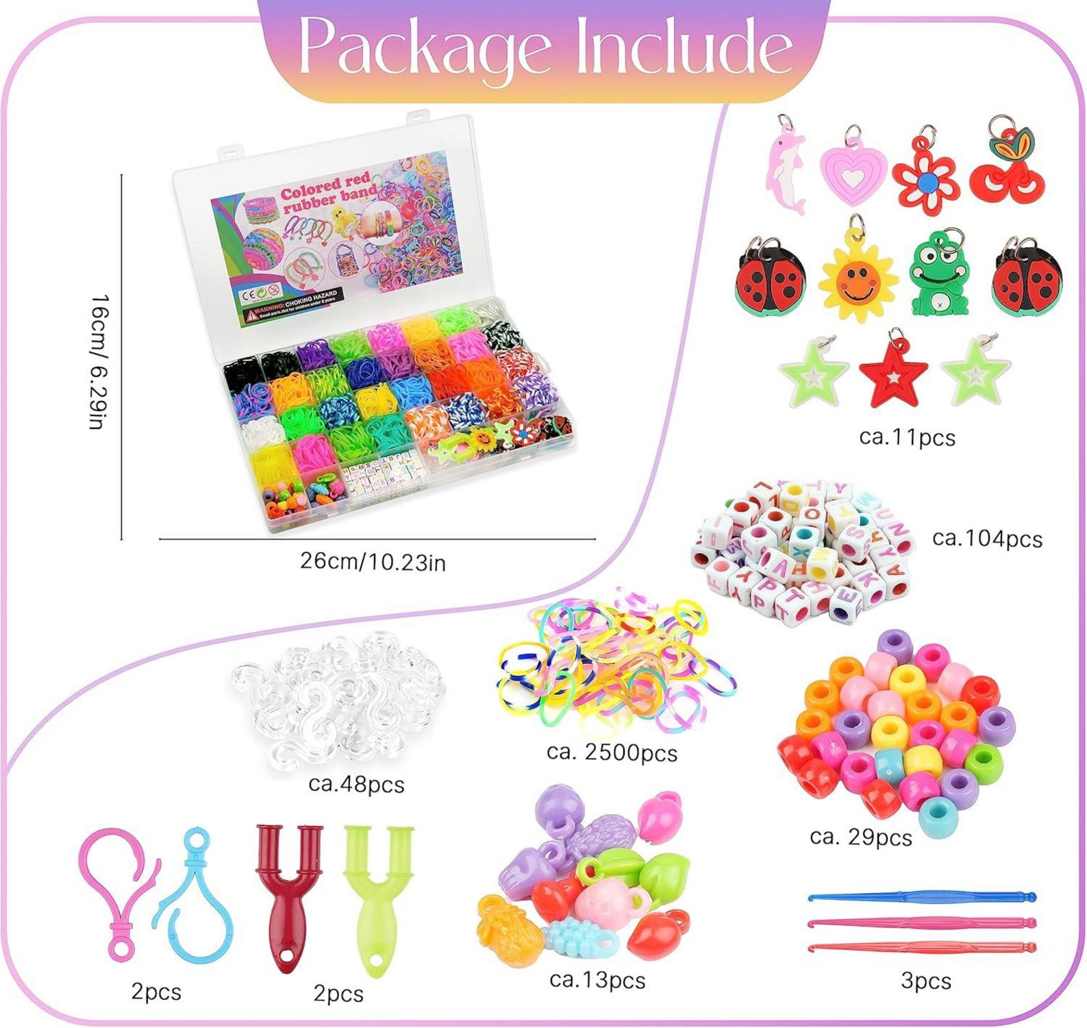 2500+ Loom Bänder Set mit Aufbewahrungsbox und Zubehör