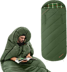 Flanellschlafsack 3-4 Jahreszeiten warm XXL mit Reißverschluss
