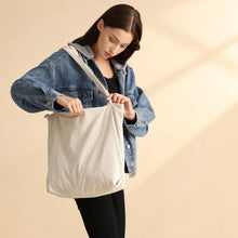 Benpen Cord Damen Uni Tasche Beige 18L mit Reißverschluss