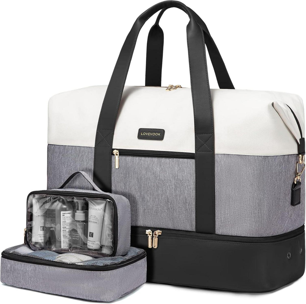 60L LOVEVOOK Sporttasche Damen Weekender Reisetasche mit Schuhfach